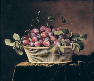 Cesta de ciruelas